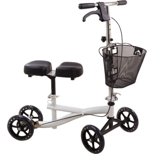 Complete Medical Mobility Products Knee Scooter, Deluxe, Roscoe White