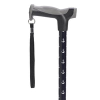 Complete Medical Mobility Products Comfort Grip Cane, Anchors Fashion Color - Anchors