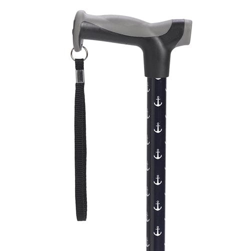 Comfort Grip Cane, Anchors Fashion Color - Anchors