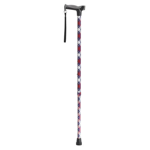 Complete Medical Mobility Products Comfort Grip Cane, Patriotic Fashion Cane - Patriotic USA