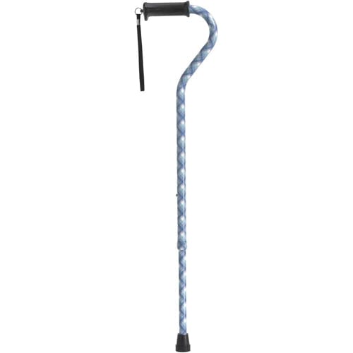 Complete Medical Mobility Products Offset Cane with Gel Grip Plaid