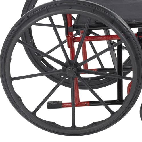 Complete Medical Wheelchairs & Accessories Rebel W/C, 18", Flame Red Detach Desk Arms/S/A