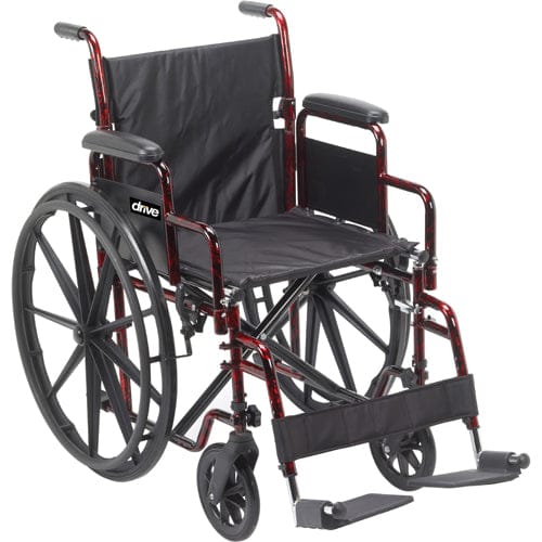 Complete Medical Wheelchairs & Accessories Rebel W/C, 18", Flame Red Detach Desk Arms/S/A