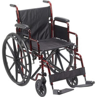 Complete Medical Wheelchairs & Accessories Rebel W/C, 18", Flame Red Detach Desk Arms/S/A