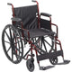 Complete Medical Wheelchairs & Accessories Rebel W/C, 18", Flame Red Detach Desk Arms/S/A