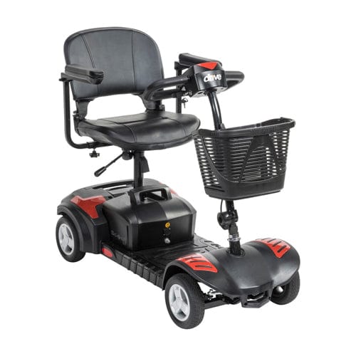 Complete Medical Mobility Products Scout 4 Compact Travel Scooter 4-Wheel, 12AH Batt, Red/Blue