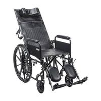 Complete Medical Wheelchairs & Accessories Silver Sport Recliner WC with Vinyl Upholstery/DFA 20"