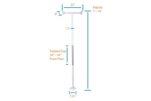 Complete Medical Aids to Daily Living Wonder Pole Grab Bar White