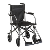 Complete Medical Wheelchairs & Accessories Travelite Transport Chair In A Bag Gunmetal Grey 18"