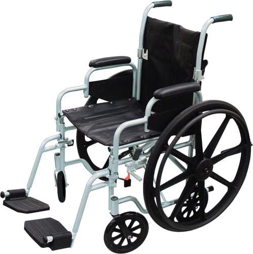 Complete Medical Wheelchairs & Accessories Poly-Fly Wheelchair/Transport Lightweight Comb Chair 18"