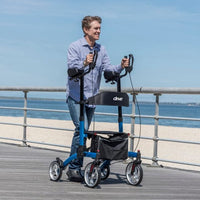 Complete Medical Mobility Products Elevate Upright Walker Blue