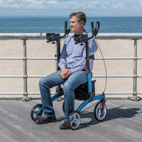 Complete Medical Mobility Products Elevate Upright Walker Blue