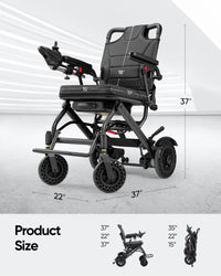 THRIVE Electric Wheelchair Airline Approved Foldable Lightweight Electric Wheelchair