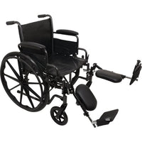 Complete Medical Wheelchairs & Accessories K2 Wheelchair 20"x16", Removbl Desk Arms, Elevating Legrests