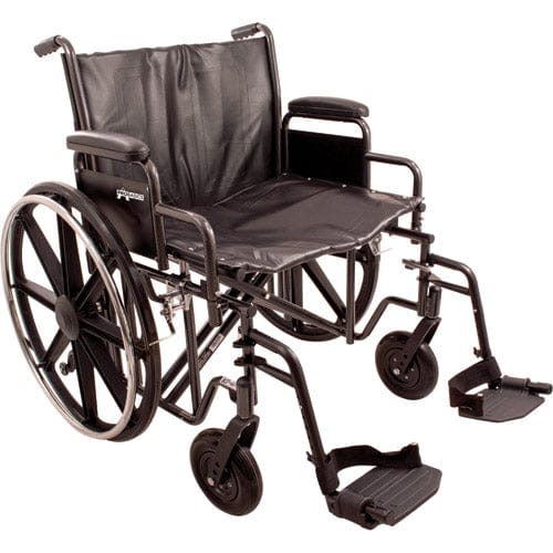 Complete Medical Wheelchairs & Accessories Wheelchair 22"W,Removable Desk Length Arms, Swing Away F.R