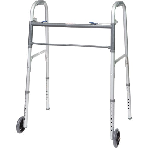 Complete Medical Mobility Products Bariatric 2-Button Walker w/ 5" Wheels, 2/CS