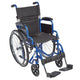 Complete Medical Wheelchairs & Accessories Ziggo Wheelchair, Lightweight Folding, 16", Blue