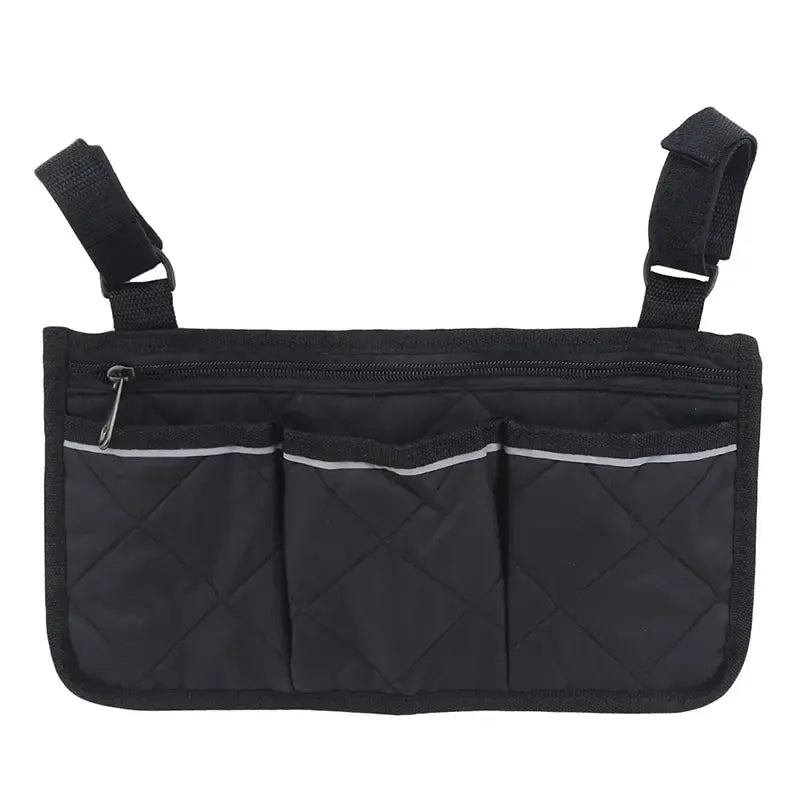 Fold & Travel Mobility Accessories Wheelchair Armrest Organizer Bag-Black