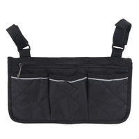 Fold & Travel Mobility Accessories Wheelchair Armrest Organizer Bag-Black