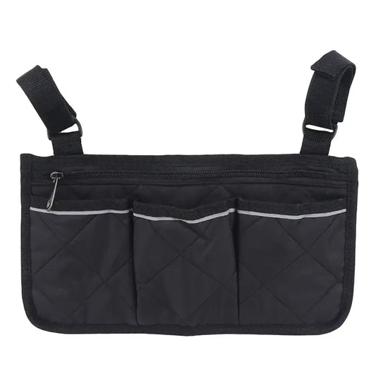 Fold & Travel Mobility Accessories Wheelchair Armrest Organizer Bag-Black