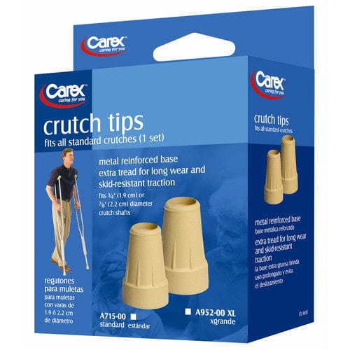 Complete Medical Mobility Products Carex Crutch Tips X-Large Case of 6 Pr
