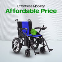 Fold & Travel Mobility WHEELCHAIR ARTEMIS (BLUE) - Folding Lightweight Electric Wheelchair 265lbs - 500W- 13Miles