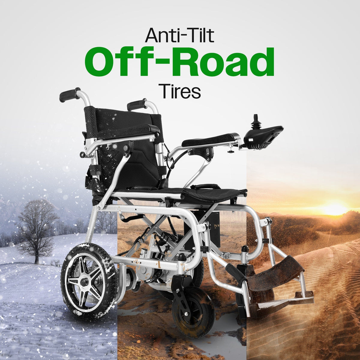 Fold & Travel Mobility WHEELCHAIR ARTEMIS PRO (Black)-Lightweight Foldable Electric Wheelchair 500W-12 miles