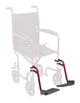 Complete Medical Wheelchairs & Accessories Swing-Away Detachable Footrest f/Alum Transport Chair-Red pr