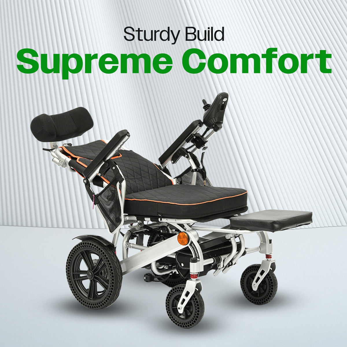 Fold & Travel Mobility WHEELCHAIR PANTHER- Electric Wheelchair for Adults, All Terrain Lightweight Foldable Wheelchairs