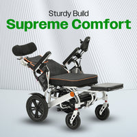 Fold & Travel Mobility WHEELCHAIR PANTHER- Electric Wheelchair for Adults, All Terrain Lightweight Foldable Wheelchairs