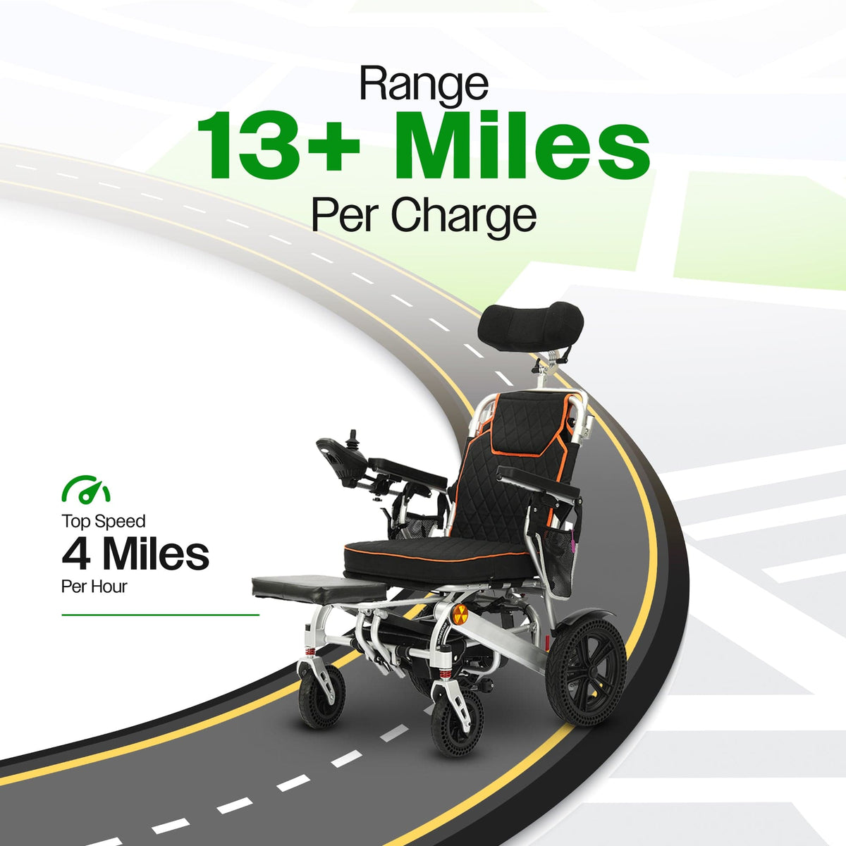 Fold & Travel Mobility WHEELCHAIR PANTHER- Electric Wheelchair for Adults, All Terrain Lightweight Foldable Wheelchairs