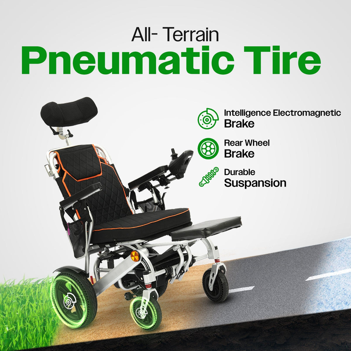 Fold & Travel Mobility WHEELCHAIR PANTHER- Electric Wheelchair for Adults, All Terrain Lightweight Foldable Wheelchairs