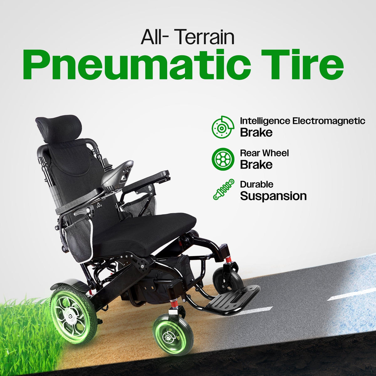 Fold & Travel Mobility WHEELCHAIR SHAWK (Black) Remote Control Lightweight Wheelchair