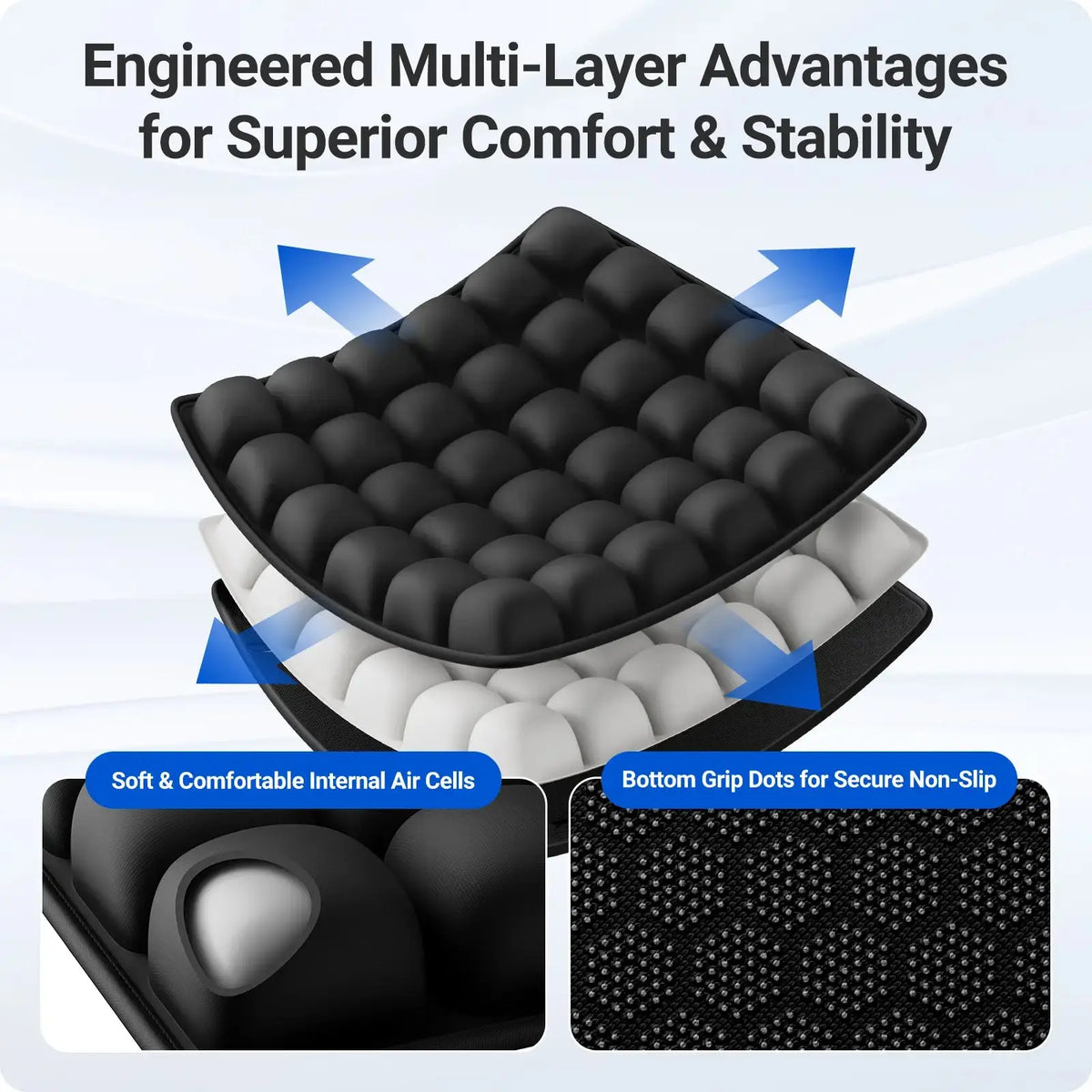 Fold & Travel Mobility accessibility equipment Portable Wheelchair Cushions & Travel Airplane Seat Cushion