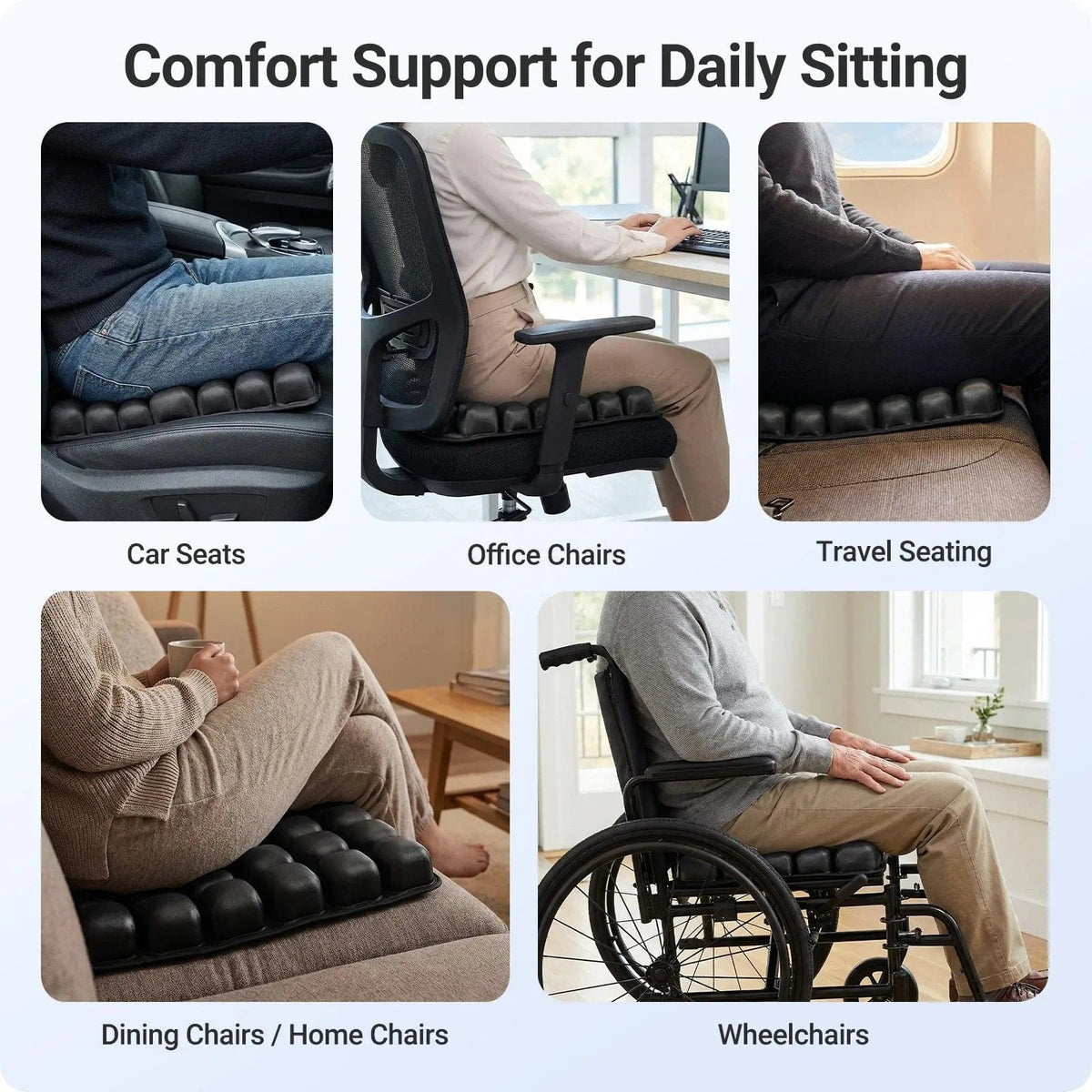Fold & Travel Mobility accessibility equipment Portable Wheelchair Cushions & Travel Airplane Seat Cushion