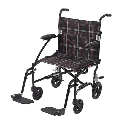 Complete Medical Wheelchairs & Accessories Fly-Lite Transport Chair Black, 19"
