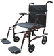 Complete Medical Wheelchairs & Accessories Fly-Lite Transport Chair Burgundy, 19"