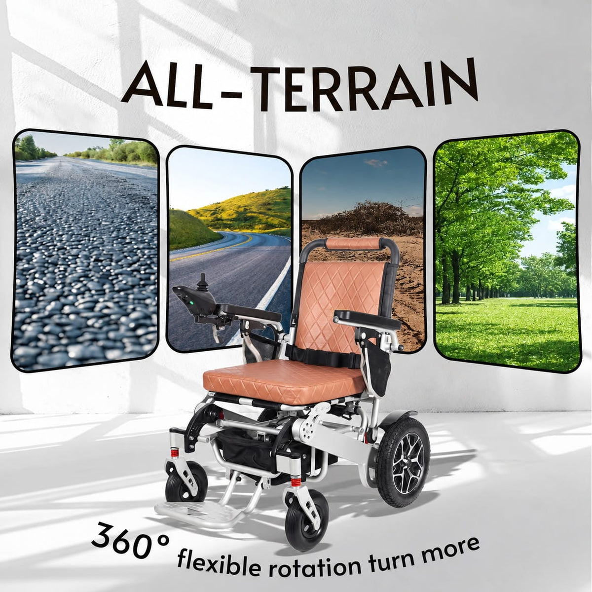Fold & Travel Mobility WHEELCHAIR WOLF Remote- One Click Automatic Fold and Unfold (500W Motor Power) , Longer Range
