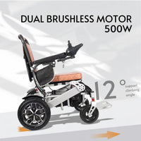 Fold & Travel Mobility WHEELCHAIR WOLF Remote- One Click Automatic Fold and Unfold (500W Motor Power) , Longer Range