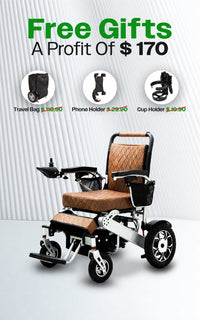 Fold & Travel Mobility WHEELCHAIR WOLF Remote- One Click Automatic Fold and Unfold (500W Motor Power) , Longer Range