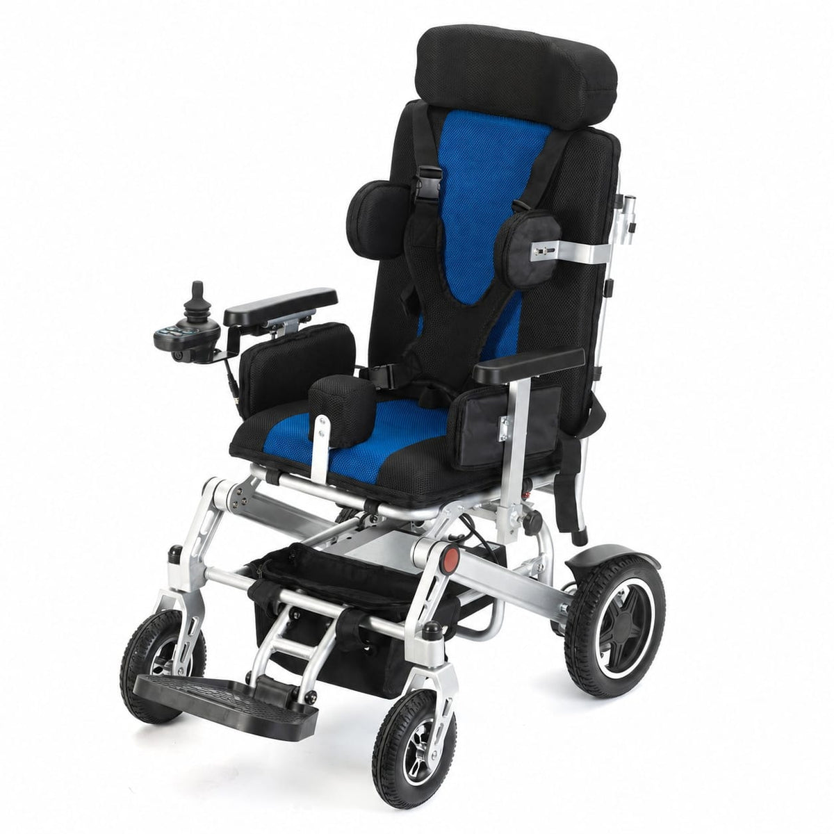 Fold & Travel Mobility WHEELCHAIR NORA-Kids Electric Wheelchair Aluminum Alloy Frame , Disabled Teenagers Foldable
