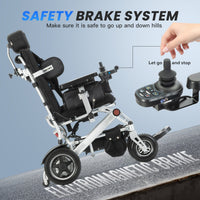 Fold & Travel Mobility WHEELCHAIR NORA-Kids Electric Wheelchair Aluminum Alloy Frame , Disabled Teenagers Foldable