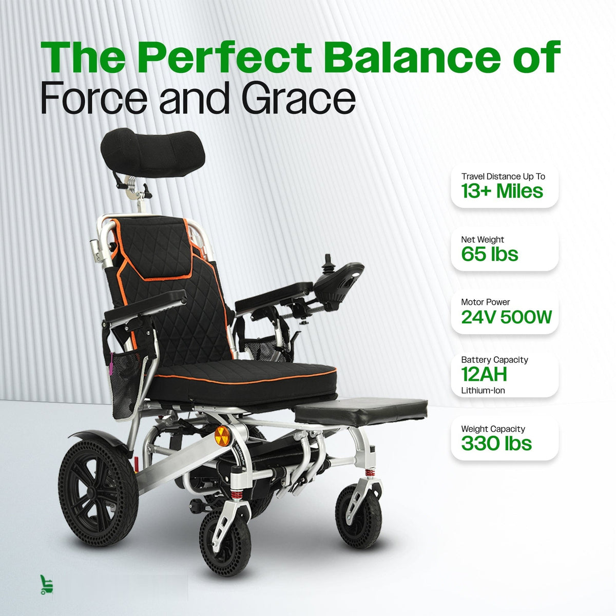 Fold & Travel Mobility WHEELCHAIR PANTHER- Electric Wheelchair for Adults, All Terrain Lightweight Foldable Wheelchairs