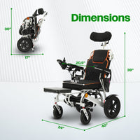 Fold & Travel Mobility WHEELCHAIR PANTHER- Electric Wheelchair for Adults, All Terrain Lightweight Foldable Wheelchairs