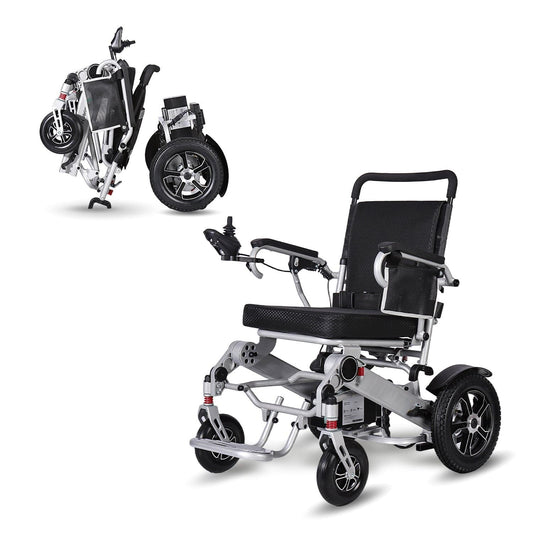 Fold & Travel Mobility WHEELCHAIR COBRA Folding Divisible Electric Wheelchair 300 Lb Capacity-500W- 14Miles