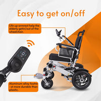 Fold & Travel Mobility WHEELCHAIR COBRA Folding Divisible Electric Wheelchair 300 Lb Capacity-500W- 14Miles