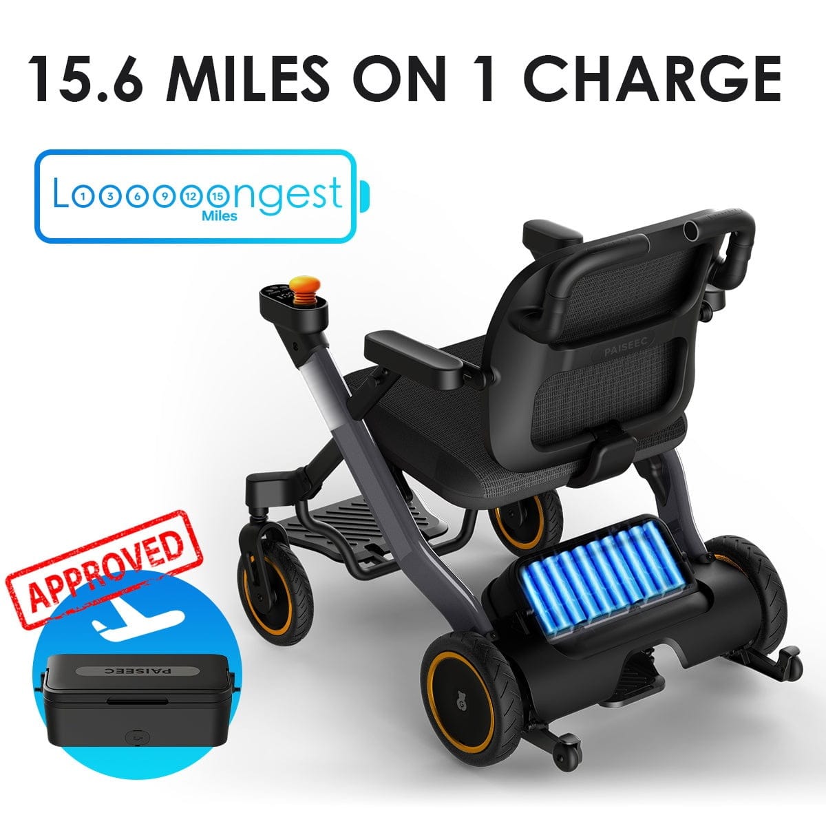 Fold & Travel Mobility Wheelchair 3-in-1 Electric Wheelchair, Transport Chair & Smart Rollator | W3