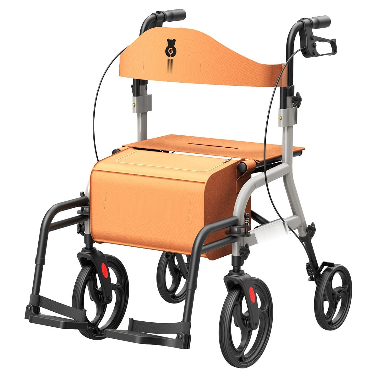 Fold & Travel Mobility Rollator 2 in 1 Rollator Walker R1