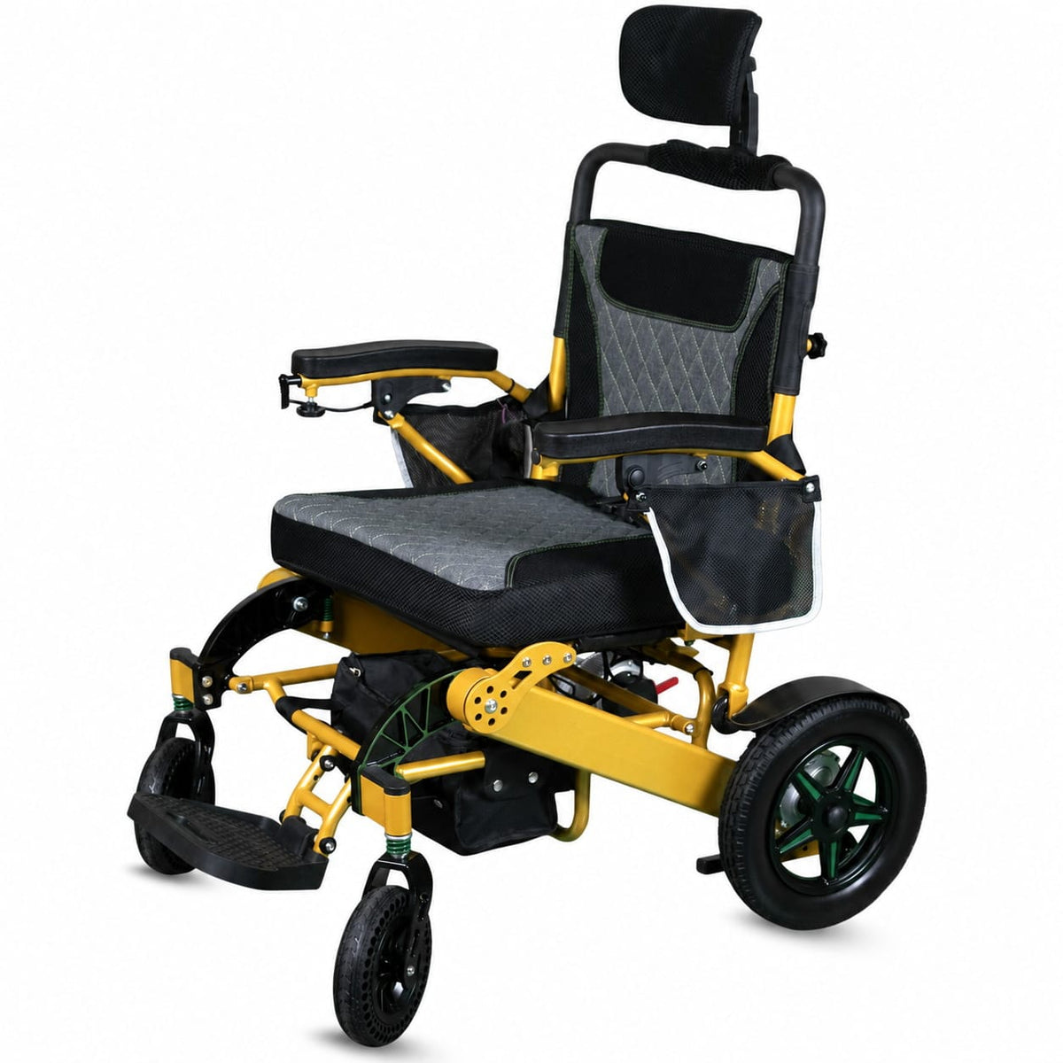 Fold & Travel Mobility Electric Wheelchair Mammoth EX 22" Electric Adult Wheelchair AR Gold