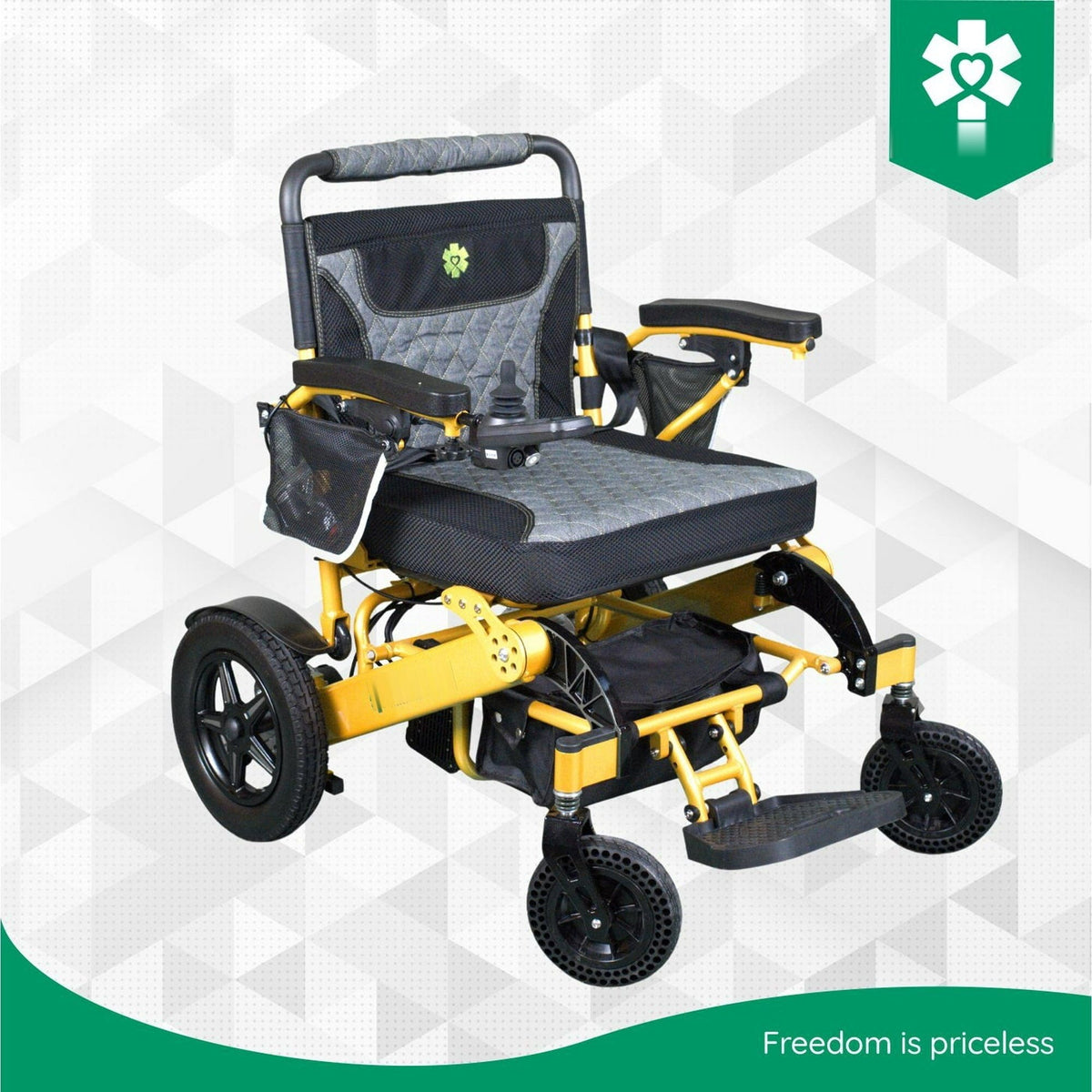 Fold & Travel Mobility Electric Wheelchair Mammoth EX 22" Electric Adult Wheelchair AR Gold